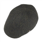Men’s Wool Flat Cap – Classic 6-Panel Ivy Hat for Spring & Fall
