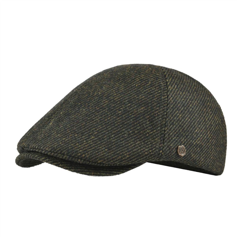 Men’s Wool Ivy Cap – Classic Wool Twill Flat Cap for Spring & Fall