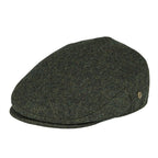 Men’s Wool Herringbone Flat Cap – Classic Ivy Cap with Tailored Panels