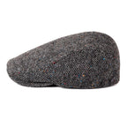 Men’s Herringbone Wool Ivy Cap – Timeless Flat Cap for Day & Night