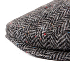 Men’s Herringbone Wool Ivy Cap – Timeless Flat Cap for Day & Night