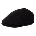 Men’s Herringbone Wool Ivy Cap – Timeless Flat Cap for Day & Night