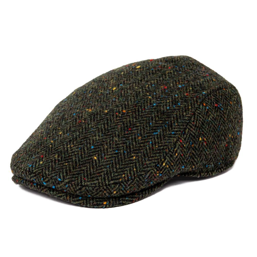 Men’s Herringbone Wool Ivy Cap – Timeless Flat Cap for Day & Night