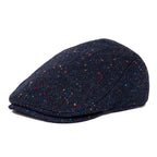 Men’s Herringbone Wool Ivy Cap – Timeless Flat Cap for Day & Night