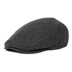 Men’s Herringbone Wool Ivy Cap – Timeless Flat Cap for Day & Night
