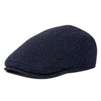 Men’s Herringbone Wool Ivy Cap – Timeless Flat Cap for Day & Night