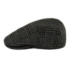 Men’s Herringbone Wool Ivy Cap – Timeless Flat Cap for Day & Night